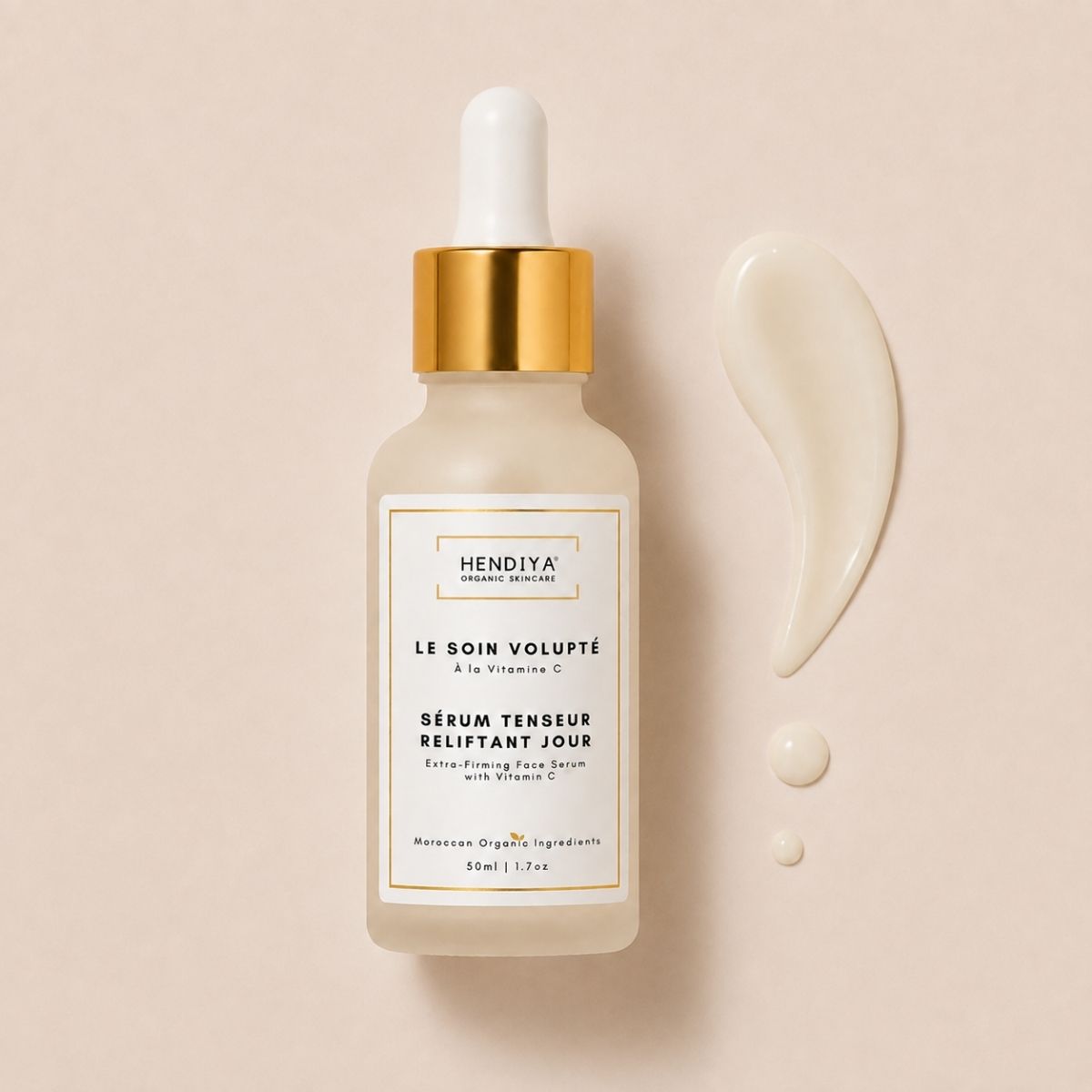 Flacon du Soin Volupté, sérum tenseur repulpant bio Hendiya® à la vitamine C