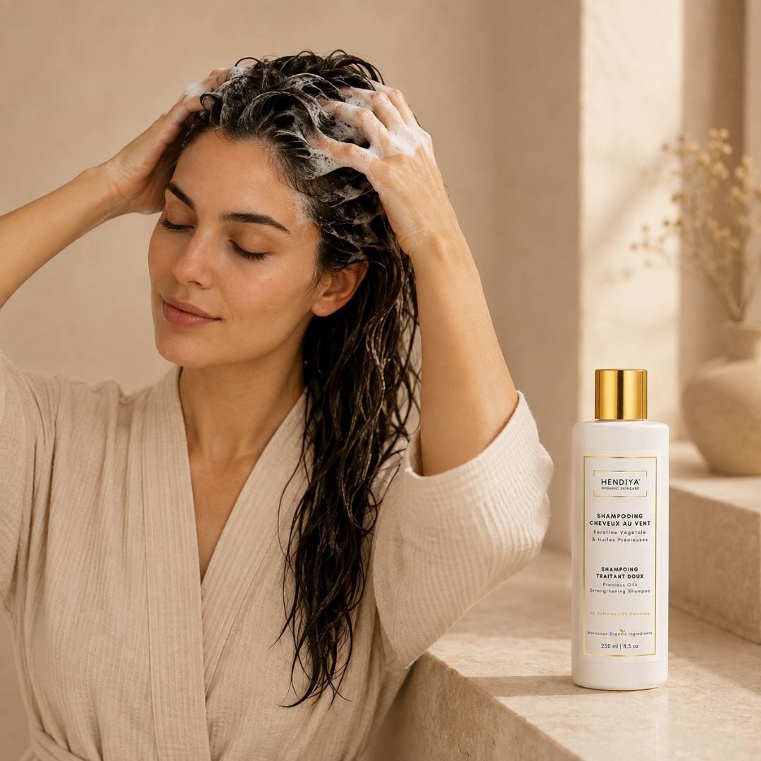 Shampoing Cheveux Au Vent - Shampoing Traitant Doux à la Kératine Végétale & Huiles Précieuses