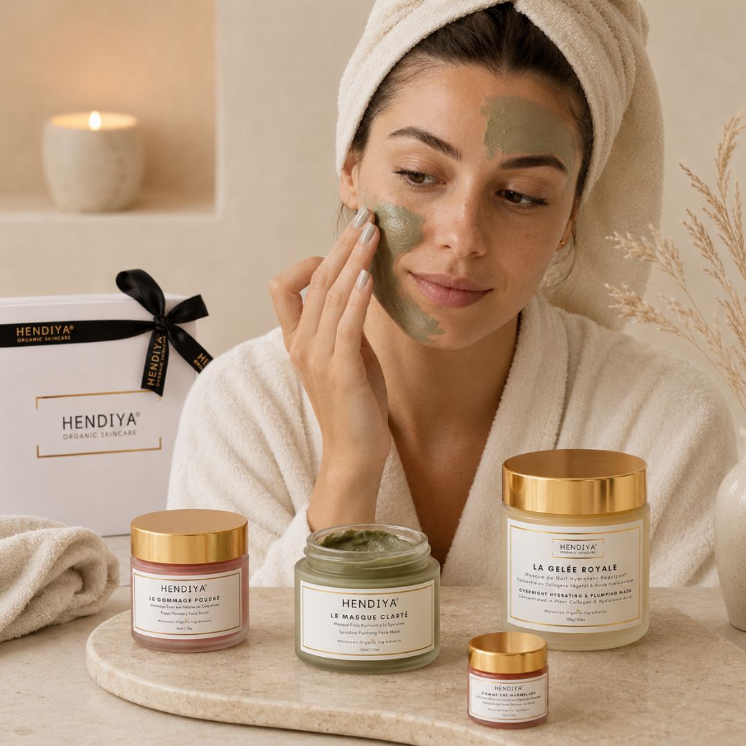Application des soins du Coffret Cocooning Hendiya