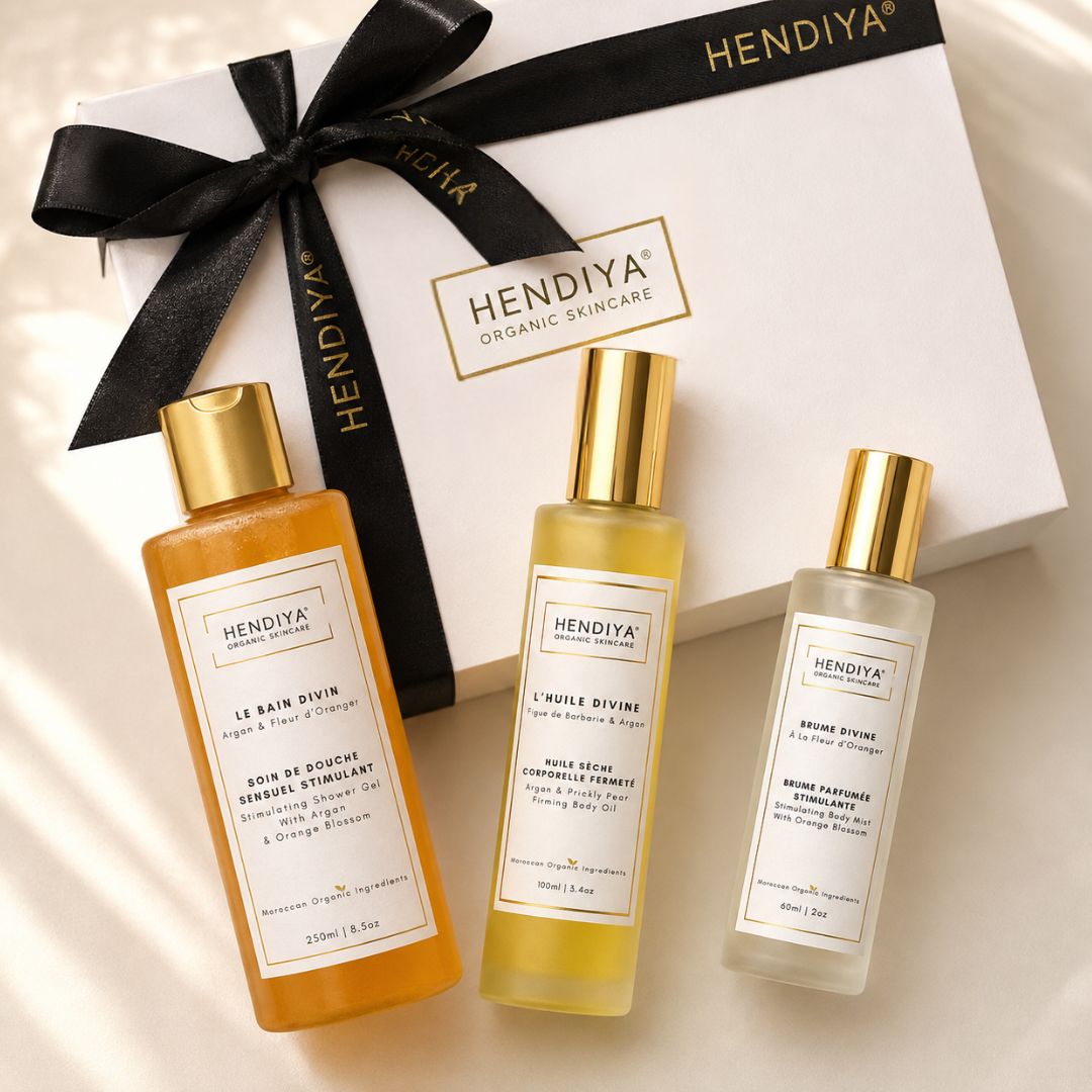 Coffret Fusion Divine Hendiya, rituel corps à la figue de barbarie, l'argan et la fleur d'oranger