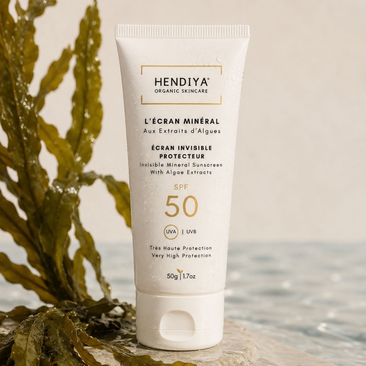 L'Écran Minéral Hendiya® à l'extrait d'algue rouge, protection solaire SPF 50+