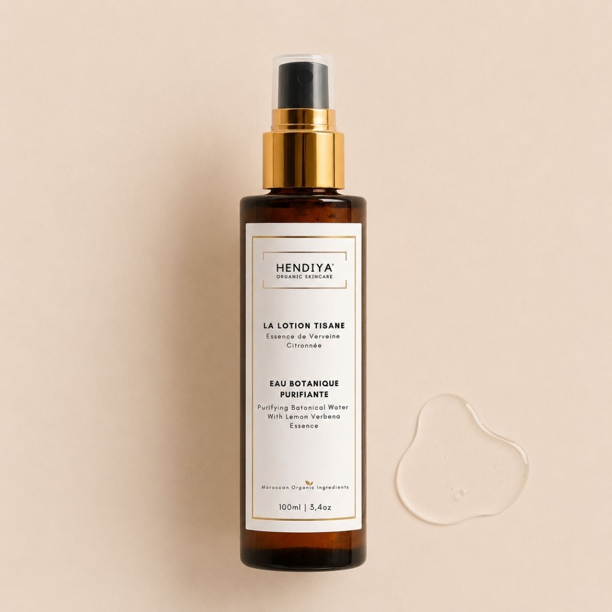 Flacon La Lotion Tisane, eau micellaire botanique bio Hendiya® à la verveine citronnée