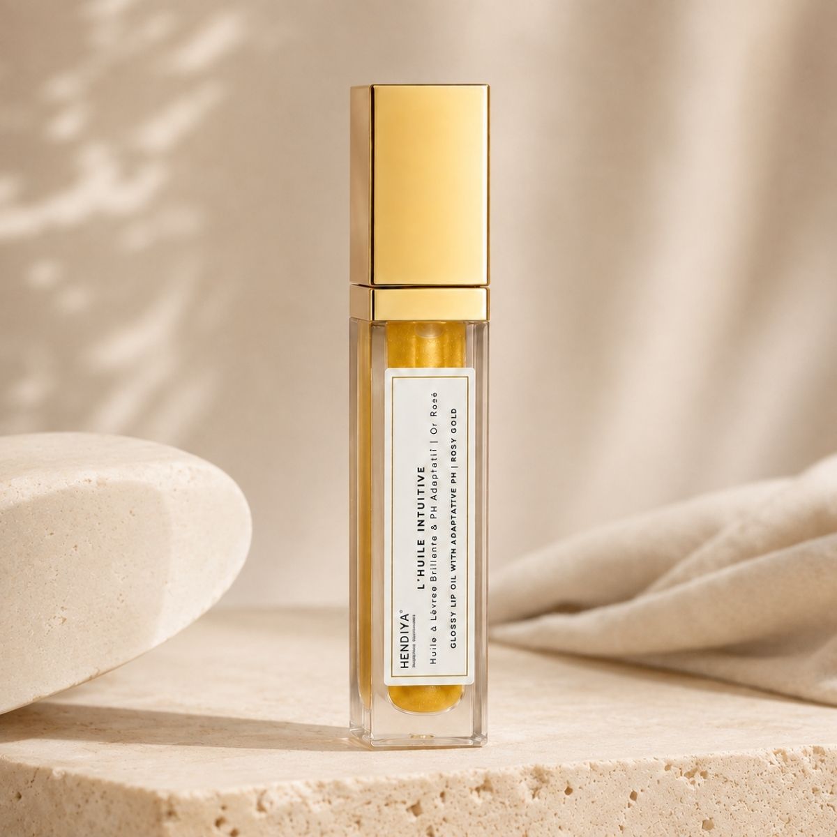 L'Huile Intuitive Hendiya, huile à lèvres brillante pH adaptatif