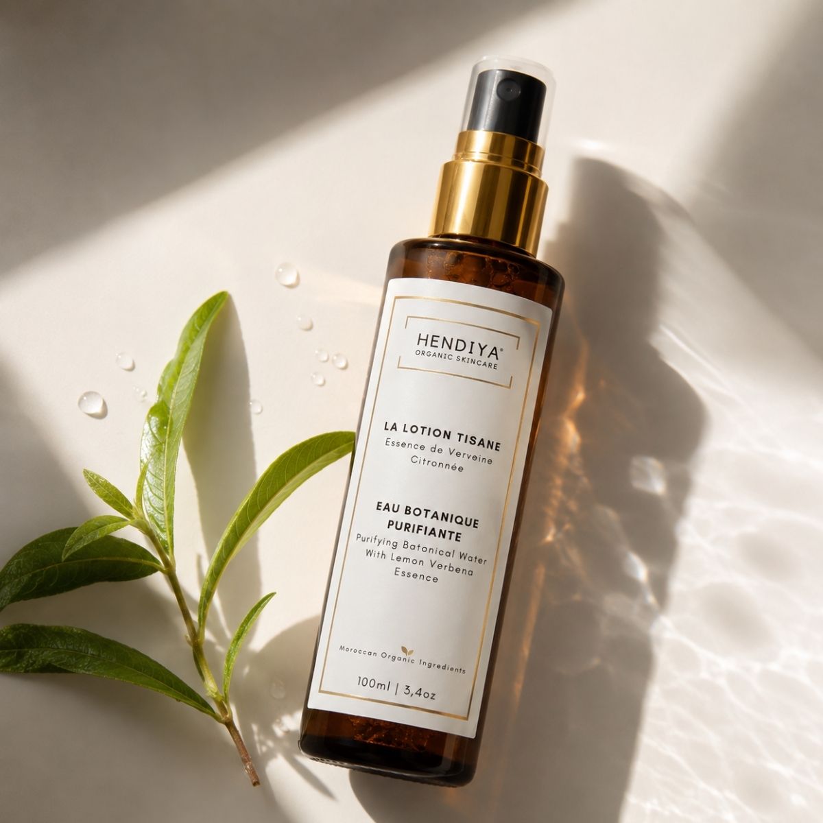 La Lotion Tisane, eau botanique démaquillante bio Hendiya® à la verveine
