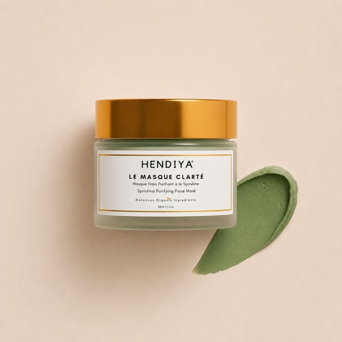Le Masque Clarté Hendiya, masque purifiant visage à la spiruline