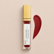 Rouge Pourpre Hendiya avec échantillon de couleur, rouge à lèvres bio à la figue de barbarie