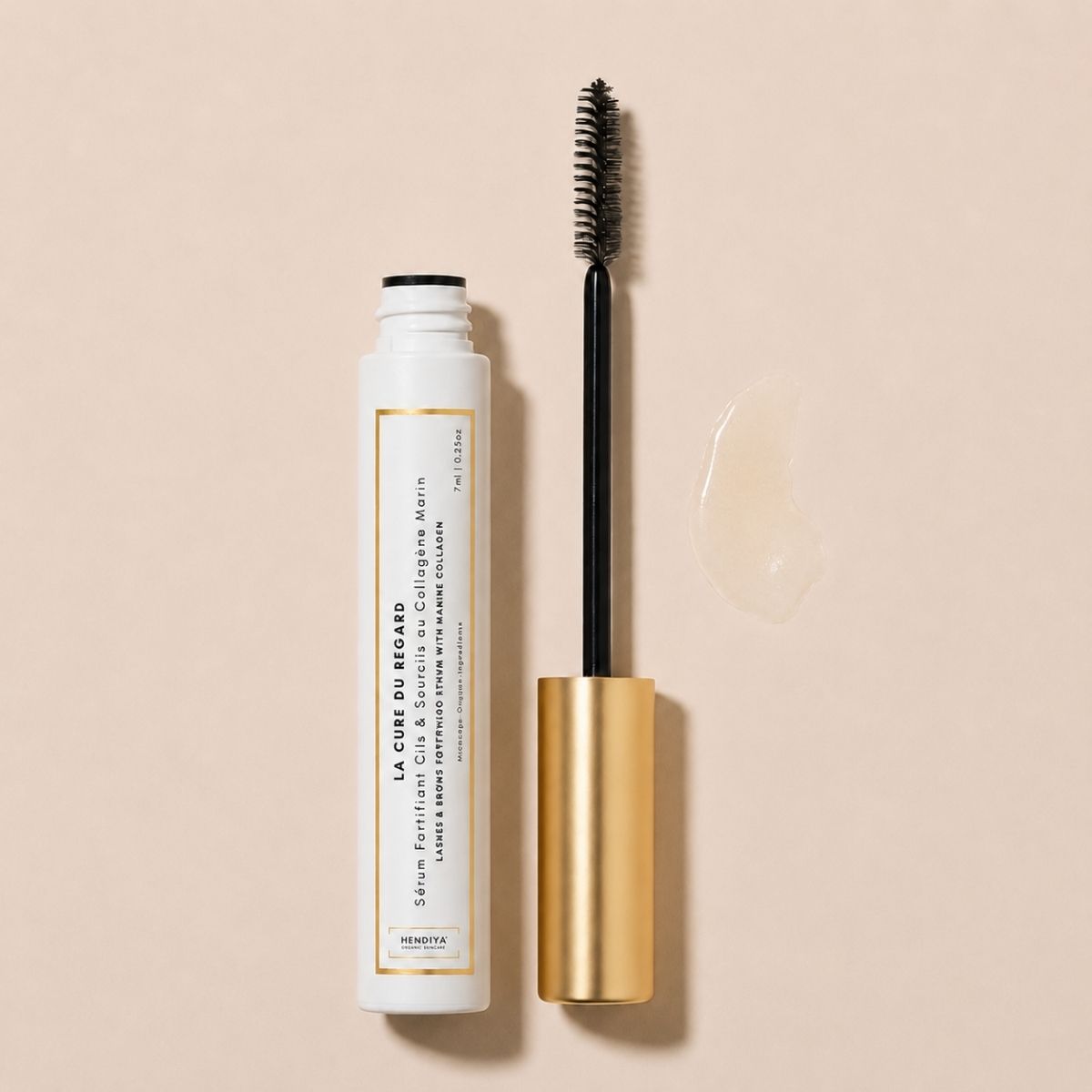 La Cure du Regard Hendiya, soin cils et sourcils au collagène marin et à l'huile de ricin