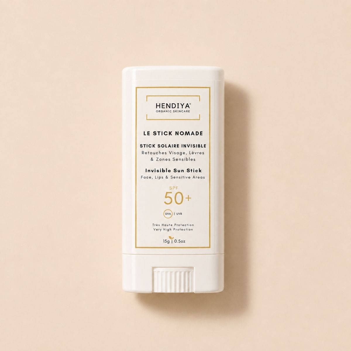 Stick solaire Le Stick Nomade SPF 50+ Hendiya, format nomade compact